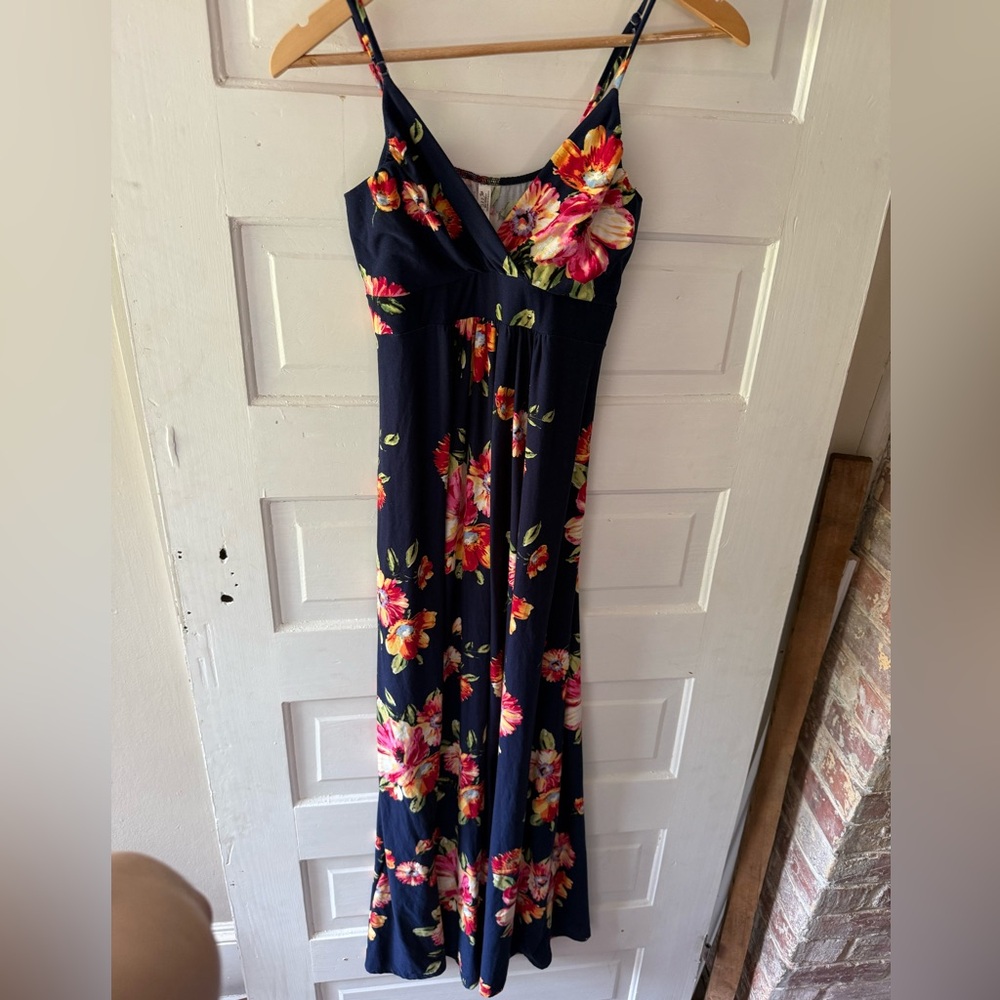 Mother Bee Maternity Floral Maxi Dress with Pink and Yellow